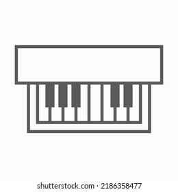 piano icon, keyboard vector, organ illustration