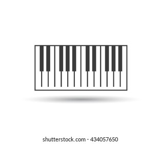 Piano icon keyboards, logo music jazz, vector illustrations