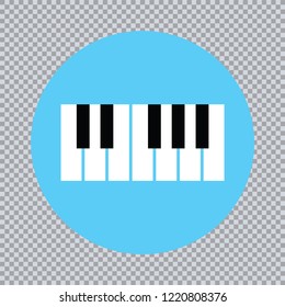 Piano icon and keys of piano concept modern music print and web design  piano poster on white vector illustration
