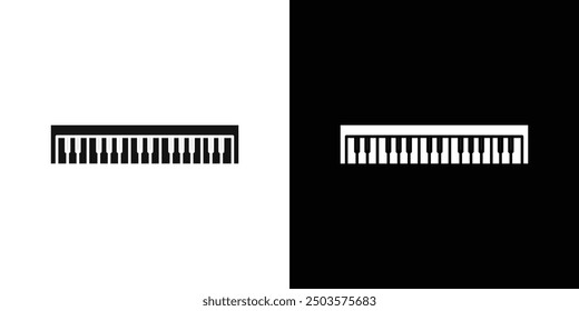 piano icon line art vector