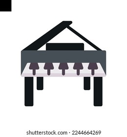 icono de piano logotipo de estilo plano