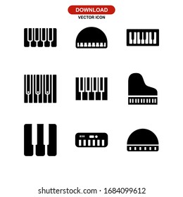 piano icon or logo isolated sign symbol vector illustration - Collection of high quality black style vector icons
