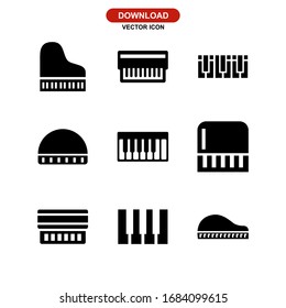 piano icon or logo isolated sign symbol vector illustration - Collection of high quality black style vector icons
