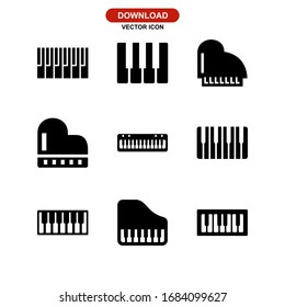 piano icon or logo isolated sign symbol vector illustration - Collection of high quality black style vector icons
