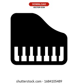 piano icon or logo isolated sign symbol vector illustration - high quality black style vector icons
