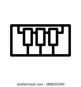 Piano icon or logo isolated sign symbol vector illustration - high quality black style vector icons

