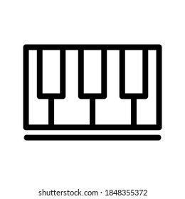 Piano icon or logo isolated sign symbol vector illustration - high quality black style vector icons
