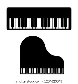 Piano icon, logo on white background