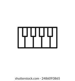 piano icon logo sign vector outline