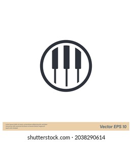 piano icon logo simple design element
