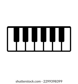 piano icon logo simple design element illustration on white background..eps