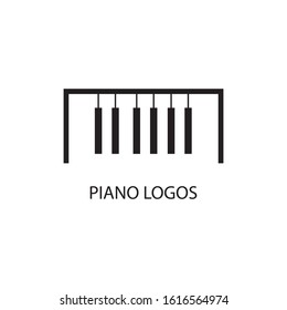 piano icon logo vector design