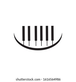 piano icon logo vector design