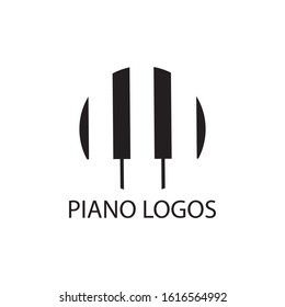 piano icon logo vector design