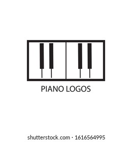 piano icon logo vector design