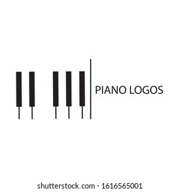 piano icon logo vector design
