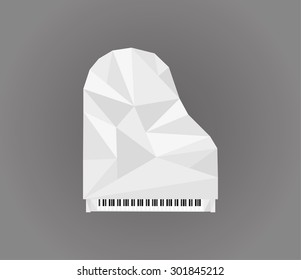 piano icon - low poly