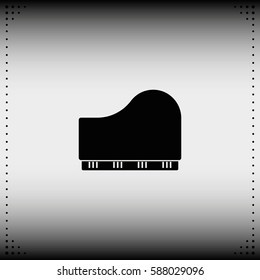 Piano icon. Music instrument illustration.