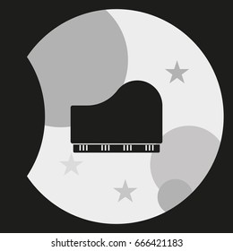 Piano icon. Music instrument illustration.