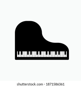 Piano Icon. Music Instrument Symbol - Vector Logo Template.