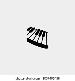 Piano icon. Music icon. Piano keyboard