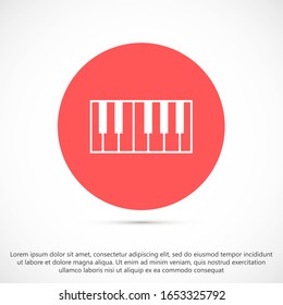 The piano icon. Music and pianist, musician, synthesizer symbol. Flat Vector illustration. Button Set