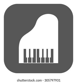 The piano icon. Music and pianist, musician, synthesizer symbol. Flat Vector illustration. Button