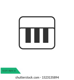 piano icon music symbol logo template