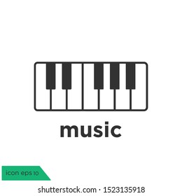 piano icon music symbol logo template