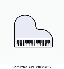 Piano Icon. Musical Instrument Symbol - Vector.