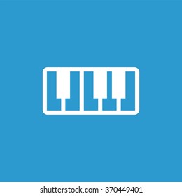 piano icon, on blue background
