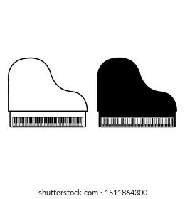 piano icon on white background. vector illustration