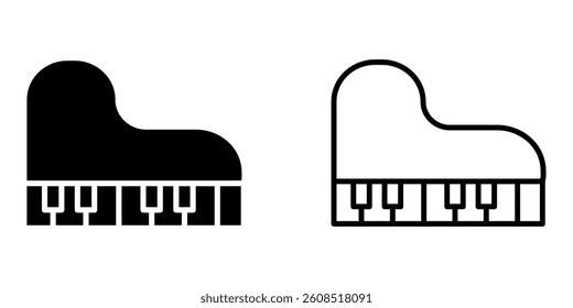 Piano icon on white background