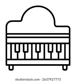 piano icon on white background vector
Vector line icon musical instruments