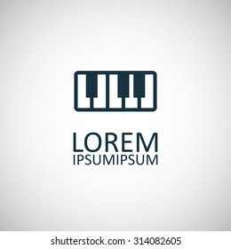 piano icon, on white background