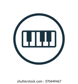piano icon, on white background
