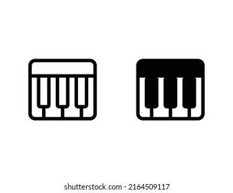 icono del piano. icono de esquema e icono sólido