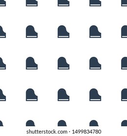 piano icon pattern seamless white background. Editable filled piano icon. piano icon pattern for web and mobile.