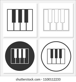 Piano Icon Set Vector Design