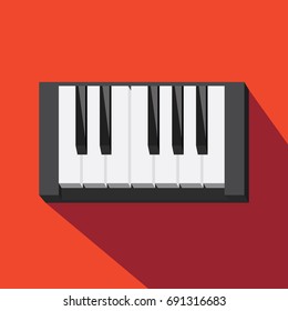 Piano icon. Sound and music icon. Flat design. Vector illustration.