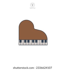 piano icon symbol vector illustration isolated on white background