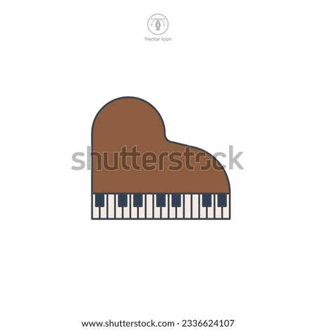 piano icon symbol vector illustration isolated on white background