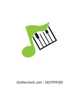 Piano icon and symbol vector logo template
