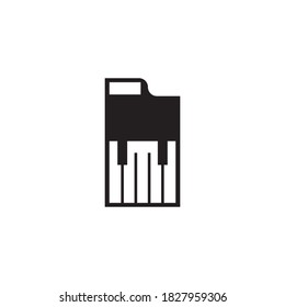 Piano icon and symbol vector logo template