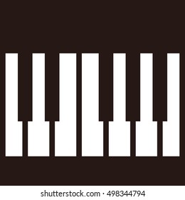 Piano icon. Synthesizer symbol isolated on white background