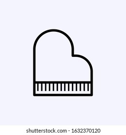 piano icon thin line isolated