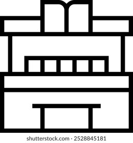 piano icon. Thin linear style design isolated on white background