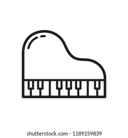 piano icon in trendy flat design 