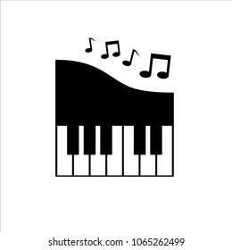 piano icon vector