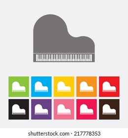 Piano icon - Vector